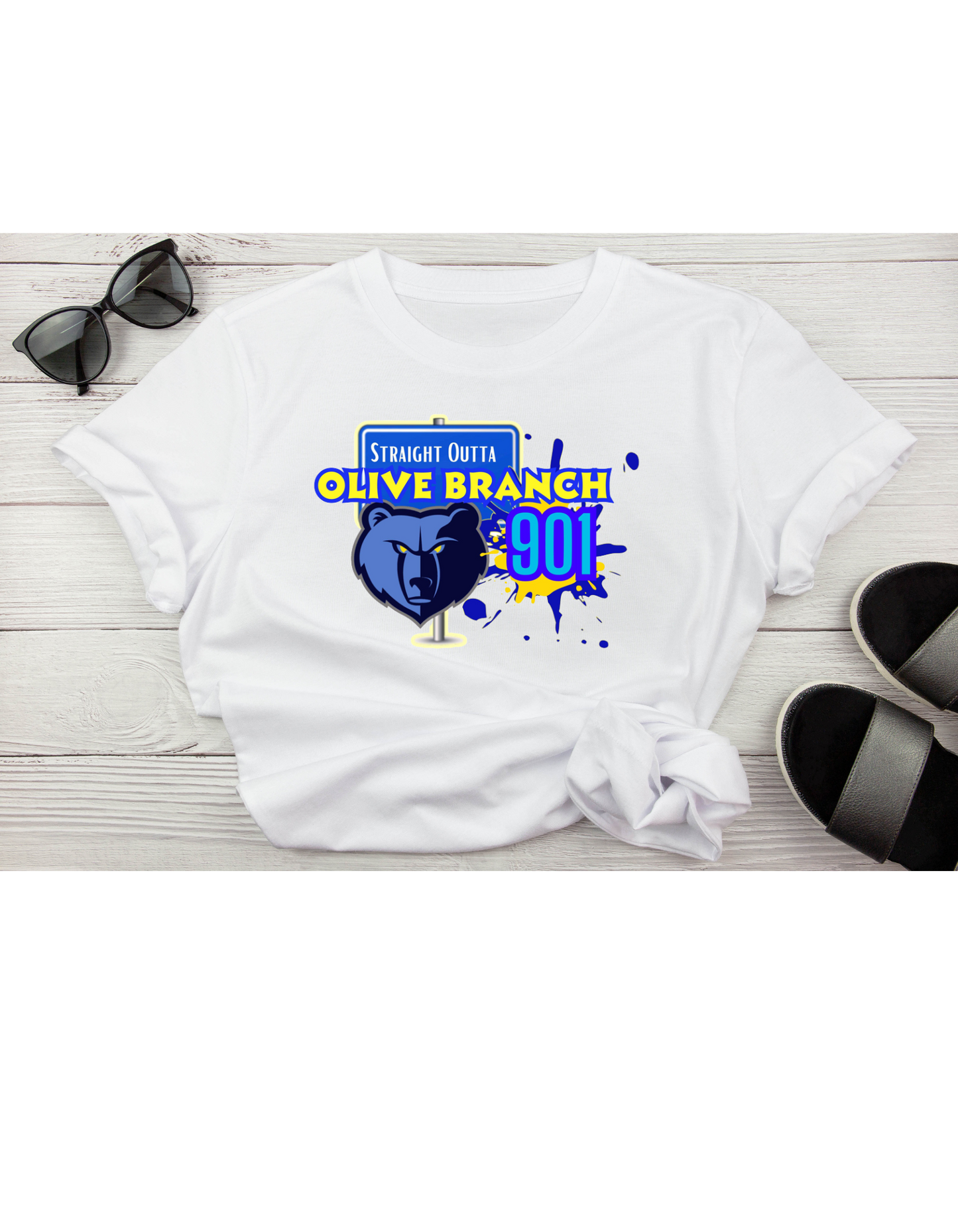 Straight Outta Olive Branch 901 – Memphis Pride Graphic Tee