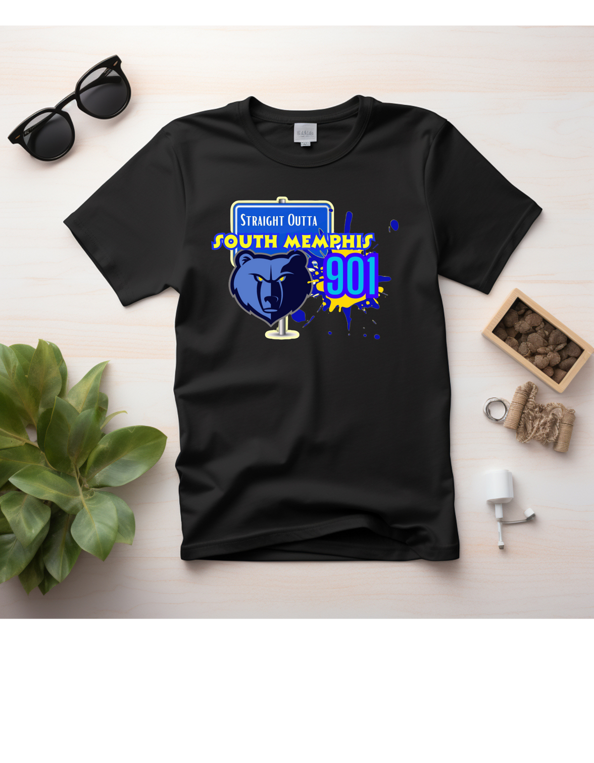Straight Outta South Memphis 901 – Memphis Pride Graphic Tee