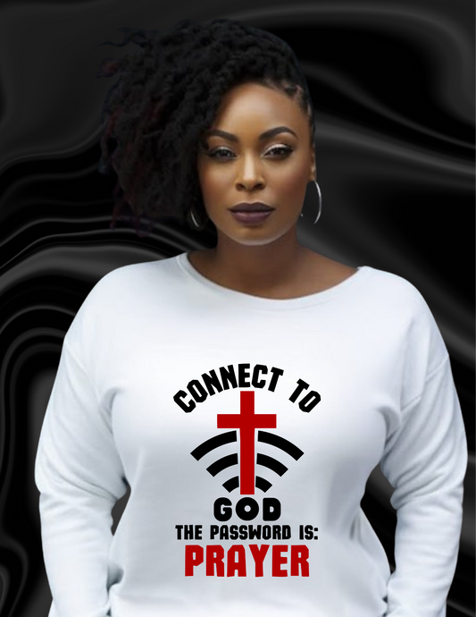 Connected to God – Faith-Based Christian Graphic Tee & Sweatshirt