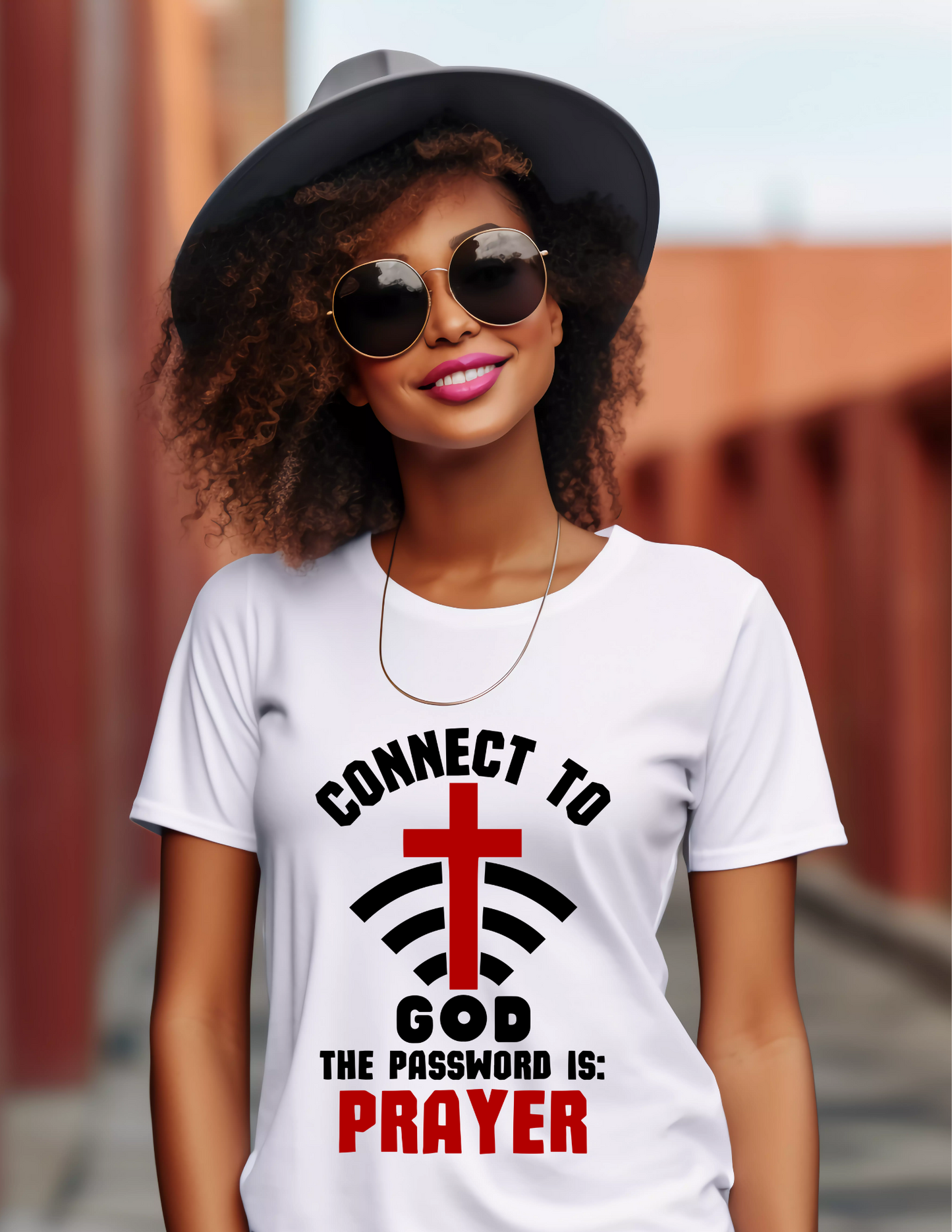 Connected to God – Faith-Based Christian Graphic Tee & Sweatshirt