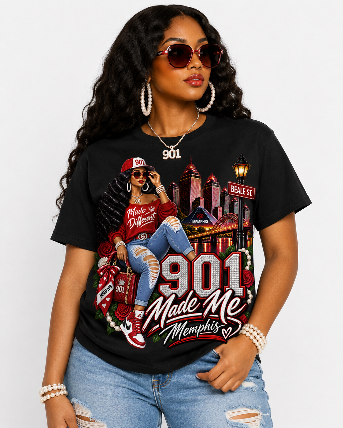 901 Made Me Memphis Women's Graphic T-Shirt