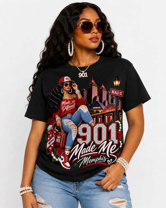 901 Made Me Memphis Women's Graphic T-Shirt