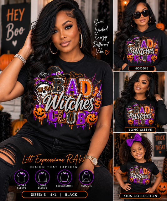 Bad Witches Club Halloween Graphic Tee