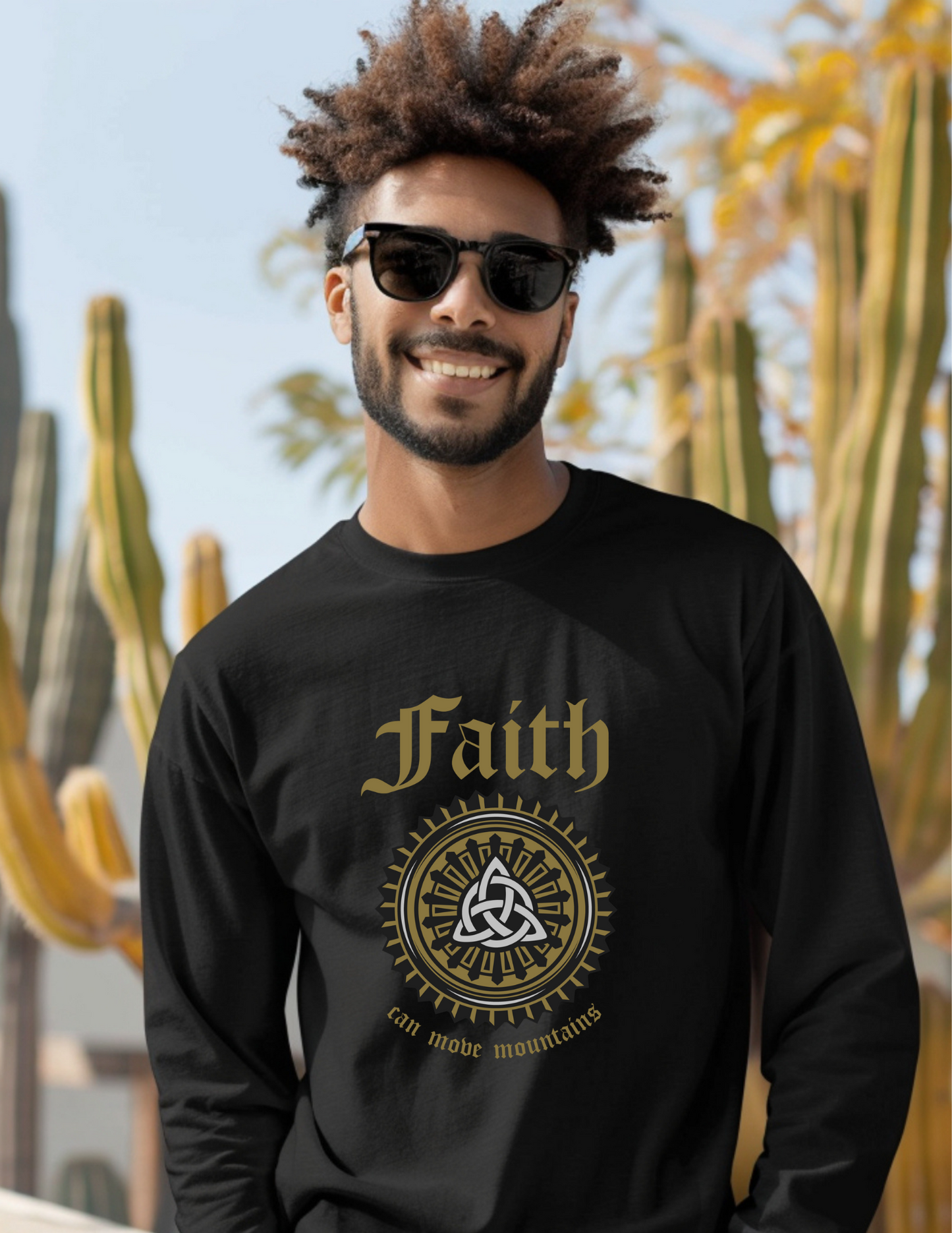 Faith Can Move Mountains – Inspirational Christian Graphic Tee