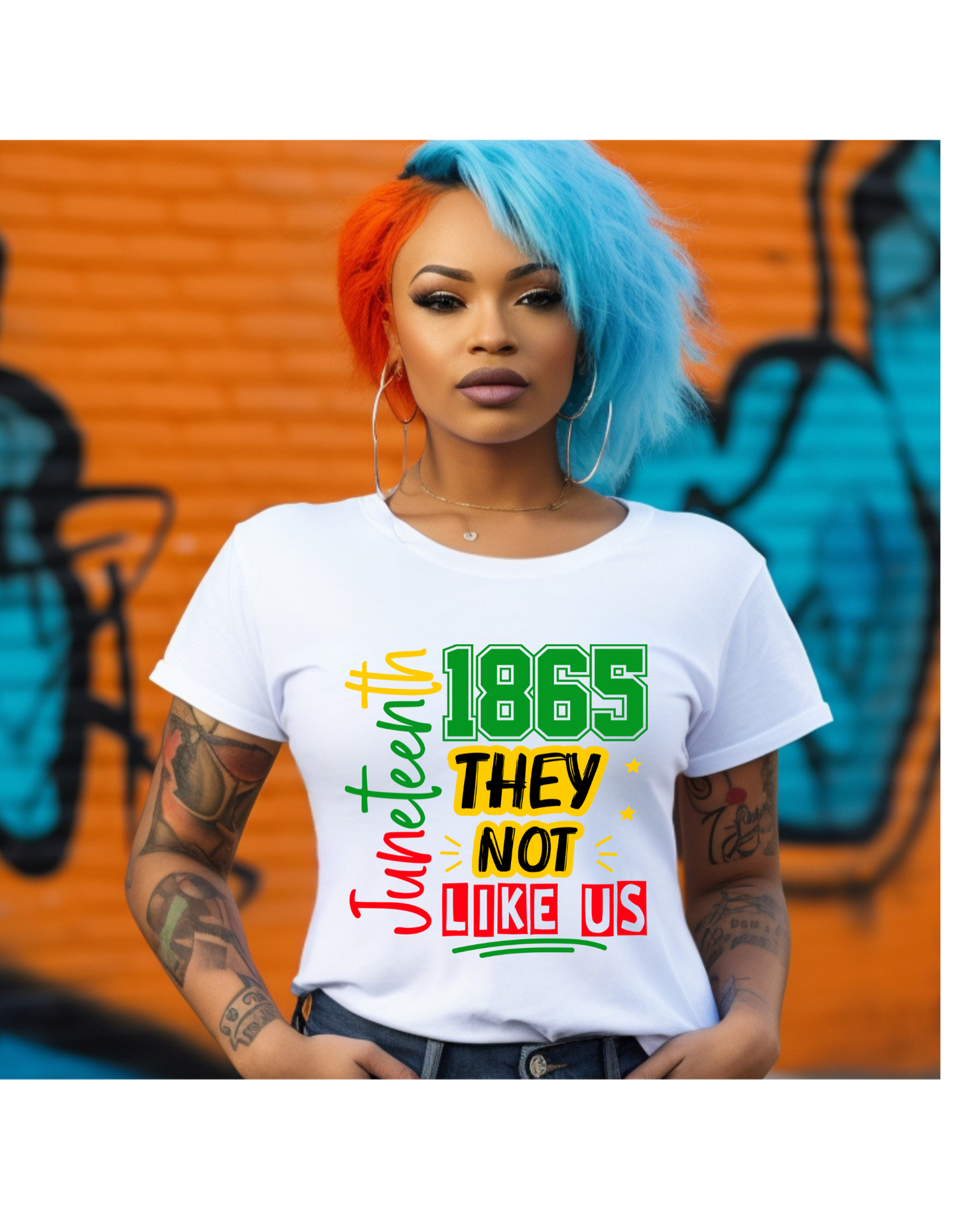 Juneteenth They Not Like Us 1865 – Freedom Graphic Tee